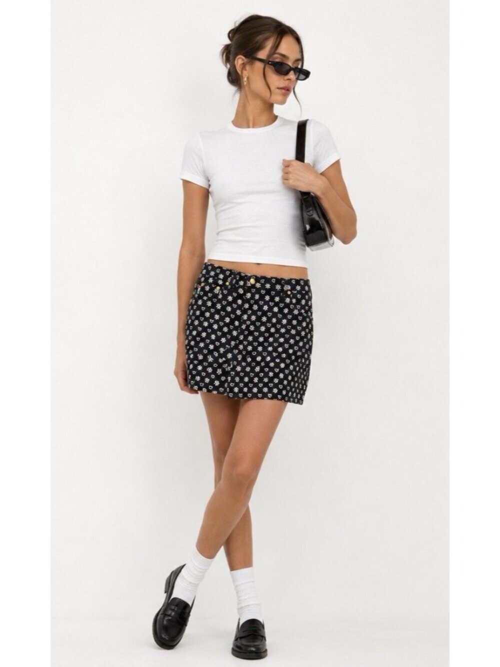 90s MOSCHINO DENIM jean skirt black SMALL coastal chic italian dolce vita retro